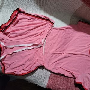 Two piece pink short outfit size small